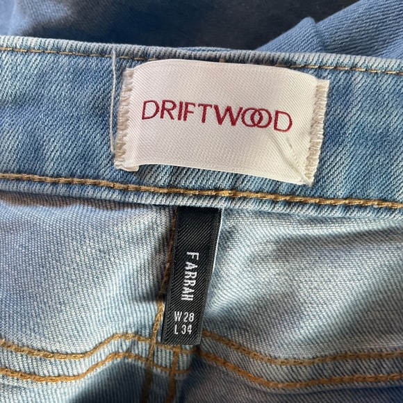 Driftwood Farrah Flare Jeans Bandana Insert Size 28 Boho Festival Western Rodeo - Picture 7 of 8